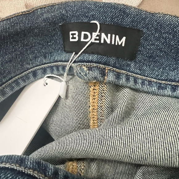 EB DEMIM Split Hem Jegging size 6/8/Medium with side zipper NWT Tommy wash - Picture 7 of 14